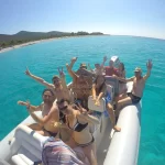 group having a good time on a boat tour