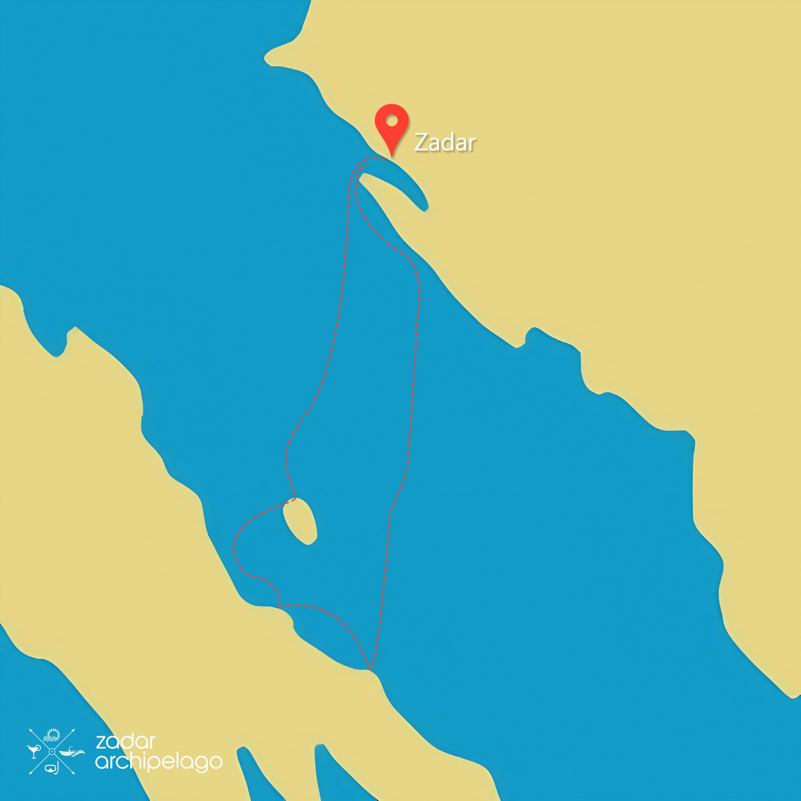 snorkeling boat tour to osljak kali map Snorkeling, Beach & Sightseeing tour map
