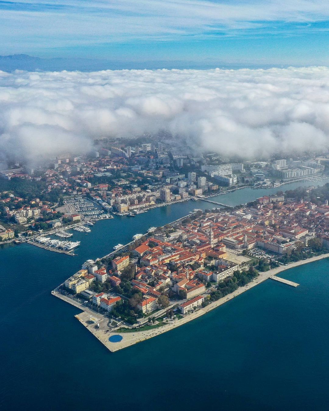 things to do in Zadar when it rains aerial view of zadar