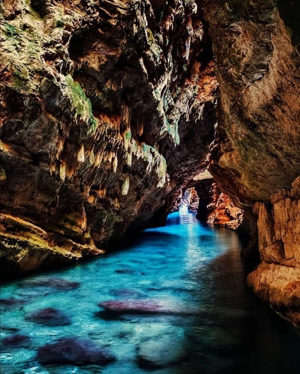 Golubinka sea cave mesmerising water