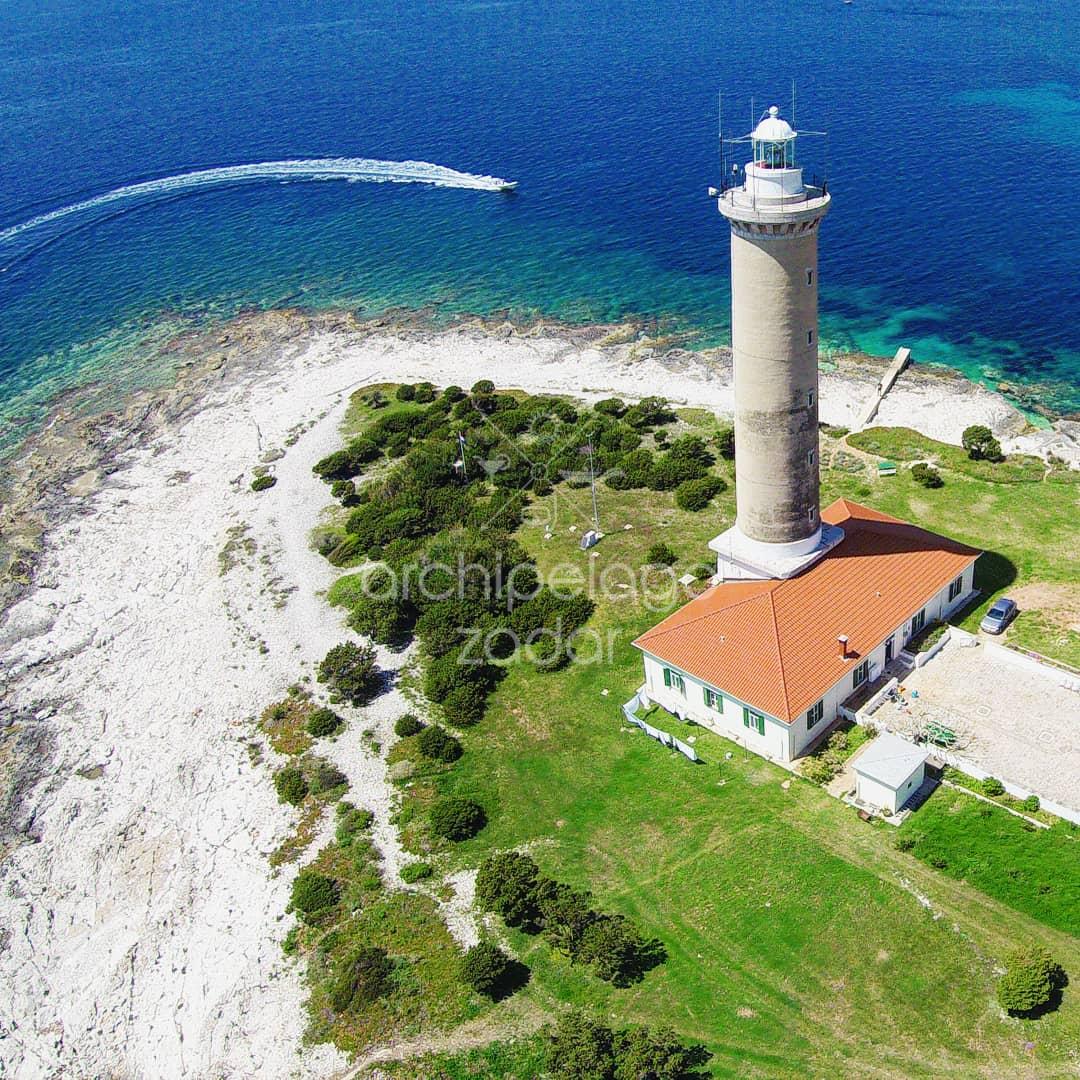 Punta Bianca on Veli Rat Tallest Lighthouse in Croatia