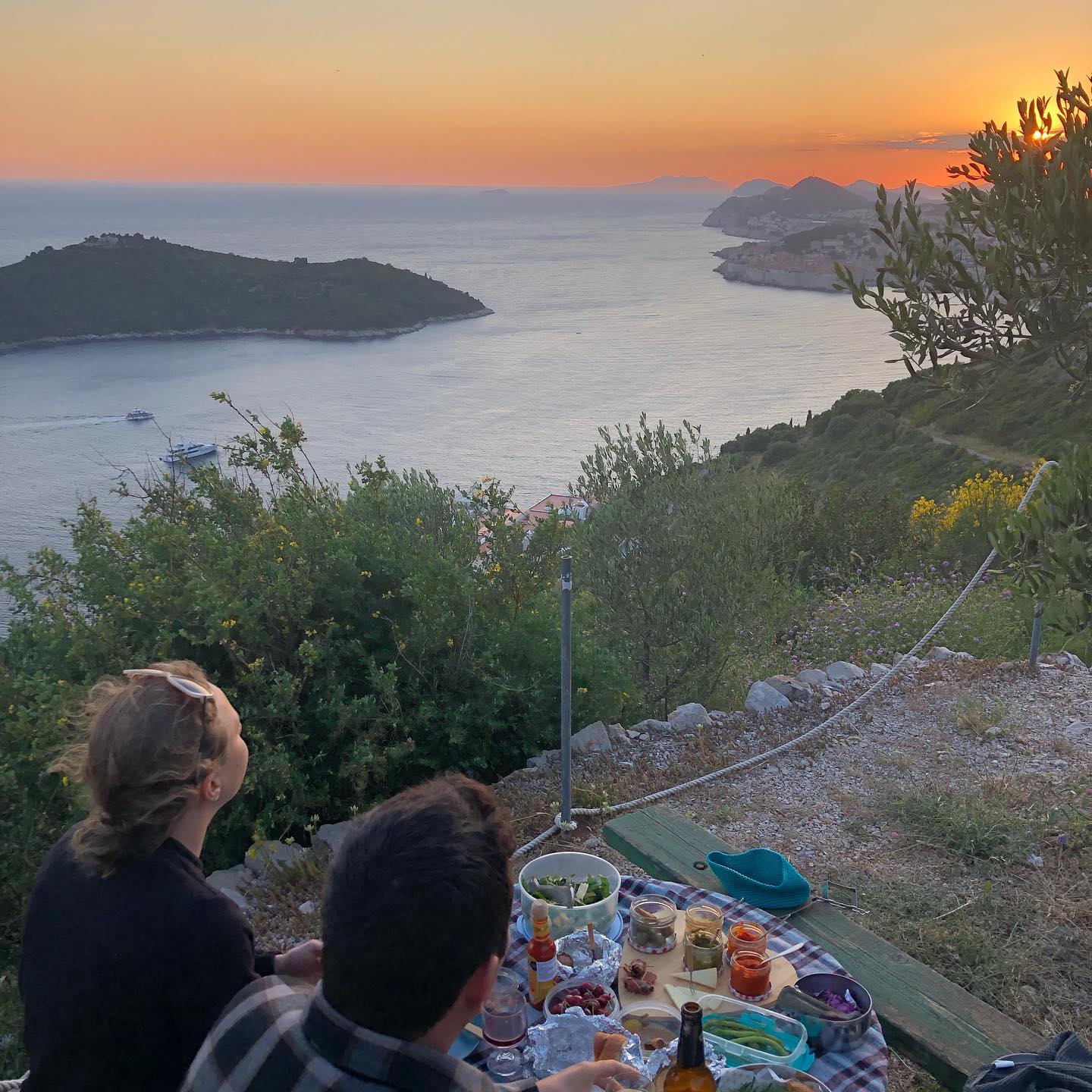 An incredible sunset picnic