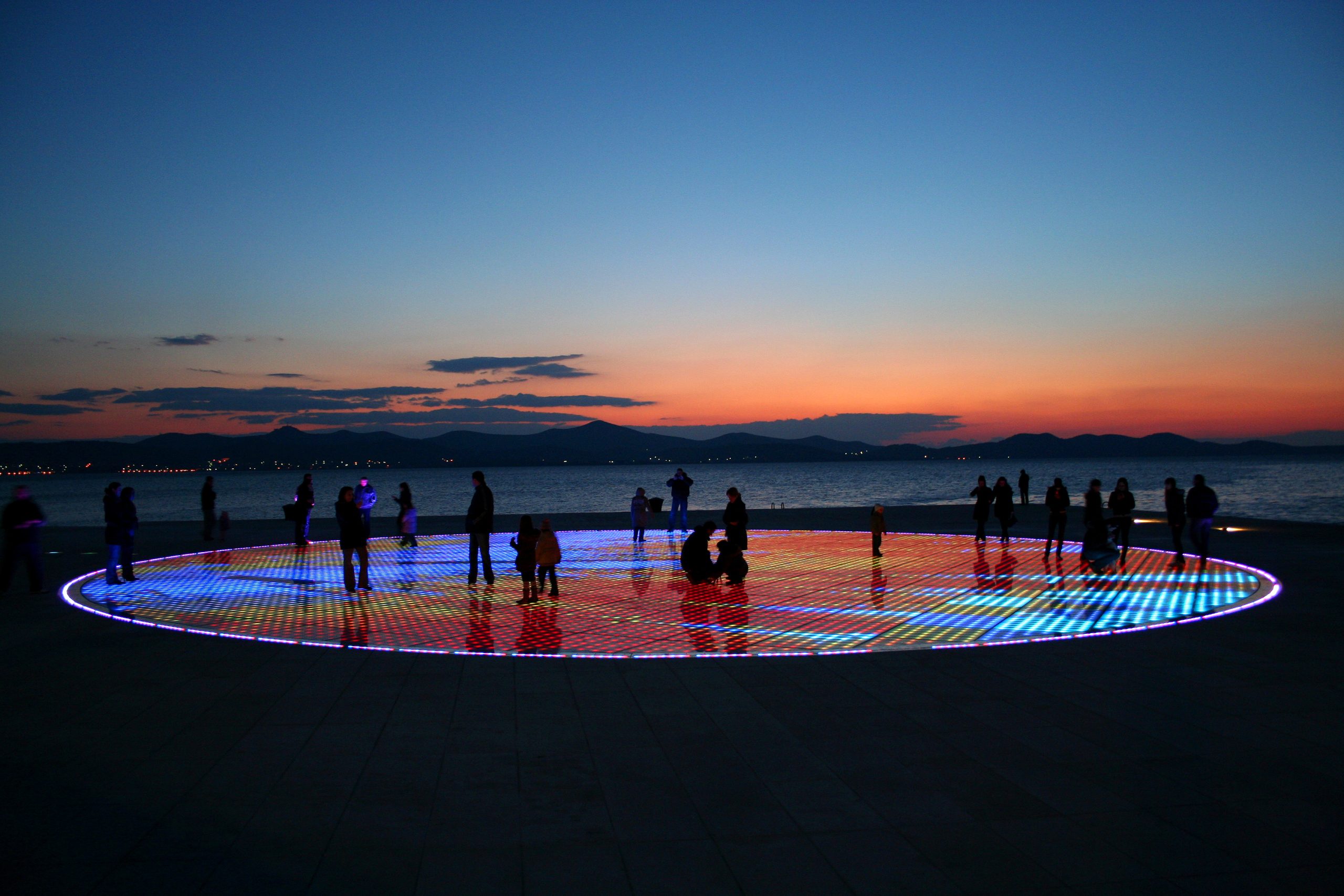 The Greetings to the sun installation in Zadar