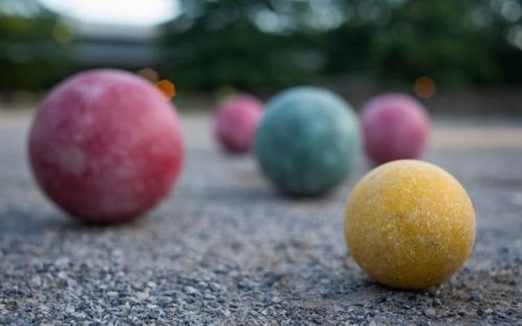 Colorful bocce balls