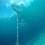 old rope from a speedboat anchor